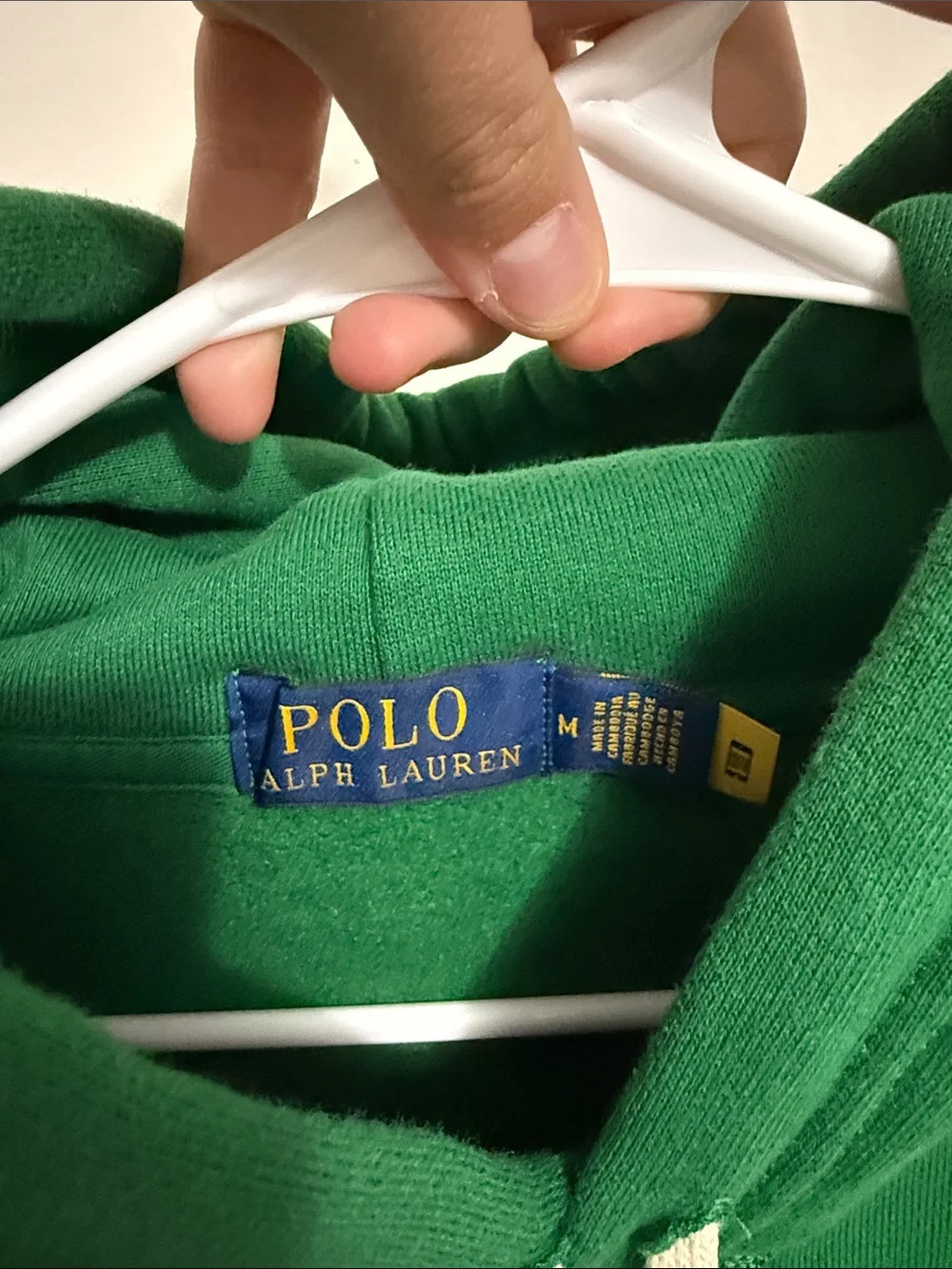 Polo by Ralph Lauren Green Pullover Hoodie with Yellow Pony